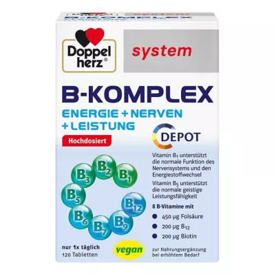 DOPPELHERZ B-kompleksi-järjestelmän tabletit, 120 kpl
