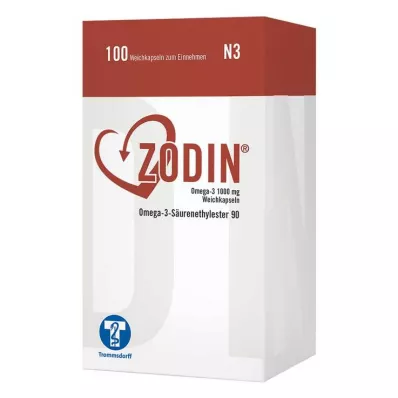 ZODIN Omega-3 1000 mg pehmeät kapselit, 100 kpl ZODIN Omega-3 1000 mg pehmeät kapselit, 100 kpl