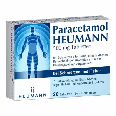 Parasetamoli HEUMANN 500 mg tabletit kipuun ja kuumeeseen, 20 kpl Parasetamoli HEUMANN 500 mg tabletit kipuun ja kuumeeseen, 20 kpl