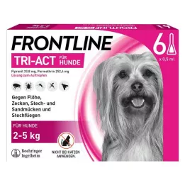 FRONTLINE Tri-Act tippaliuos koirille 2-5 kg, 6 kpl