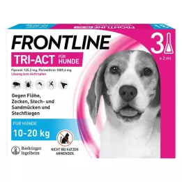 FRONTLINE Tri-Act tippaliuos koirille 10-20 kg, 3 kpl