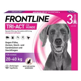 FRONTLINE Tri-Act Drop-on-liuos koirille 20-40 kg, 3 kpl