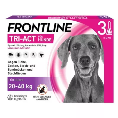 FRONTLINE Tri-Act Lsg.z.Drop-on koirille 20-40kg, 3 kpl
