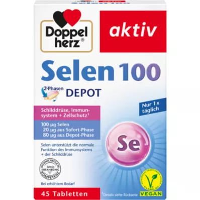 DOPPELHERZ Seleeni 100 2-vaiheen depottabletit, 45 kpl