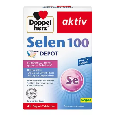 DOPPELHERZ Seleeni 100 2-vaiheen depottabletit, 45 kpl