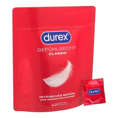 durex® Feel-todelliset klassiset kondomit, 40 kpl