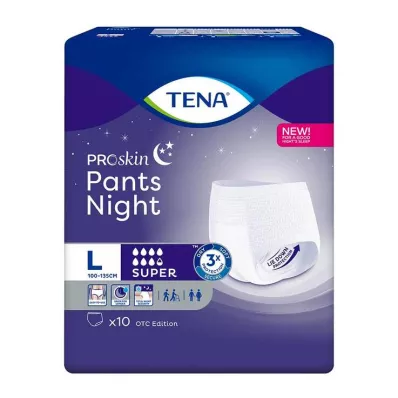 TENA PANTS yön super L -kertakäyttöhousut, 10 kpl