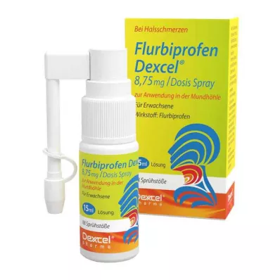 FLURBIPROFEN Dexcel 8,75 mg/dos.spray suuonteloon, 15 ml FLURBIPROFEN Dexcel 8,75 mg/dos.spray suuonteloon, 15 ml