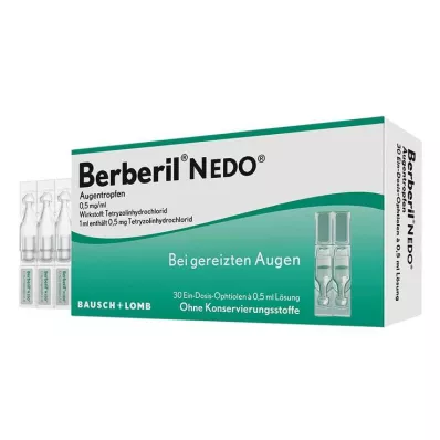 Berberil N EDO silmätipat akuutin punaisille, ärtyneelle silmille, 30X0,5 ml