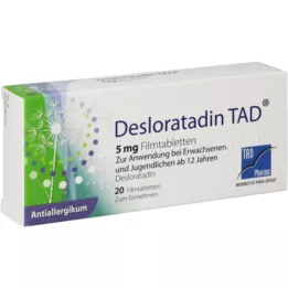 DESLORATADIN TAD 5 mg kalvopäällysteiset tabletit, 20 kpl
