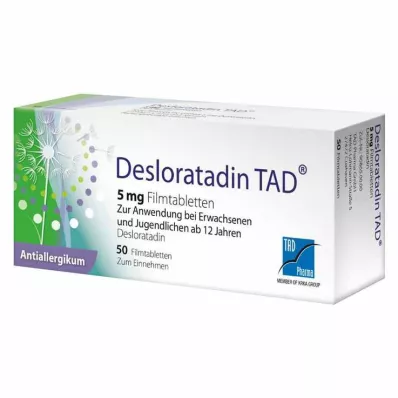 Desloratadine TAD® 5 mg kalvopäällysteiset tabletit, 50 kpl