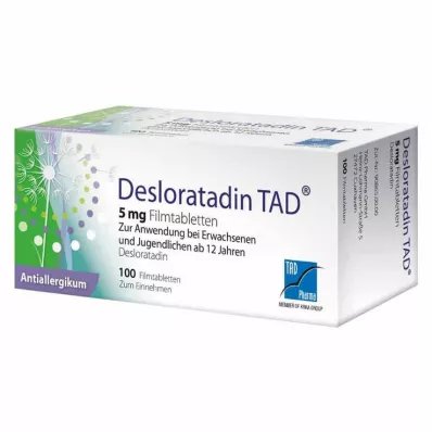 Desloratadine TAD® 5 mg kalvopäällysteiset tabletit, 100 kpl Desloratadine TAD® 5 mg kalvopäällysteiset tabletit, 100 kpl