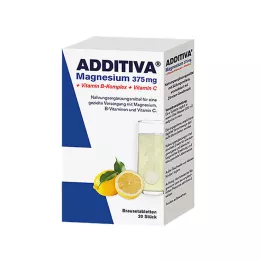 ADDITIVA Magnesium 375 mg+B-vitamiinikompleksi+C-vitamiini, 20X6 g