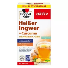 DOPPELHERZ kuuma inkivääri+kurkuma annospussi, 10 kpl