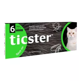 TICSTER Spot-on-neste enintään 4 kg painaville kissoille, 6X0,4 ml