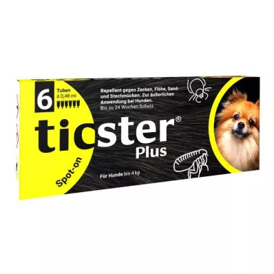 TICSTER Plus spot-on neste koiralle 4 kg:n painoon asti, 6X0,48 ml TICSTER Plus spot-on neste koiralle 4 kg:n painoon asti, 6X0,48 ml