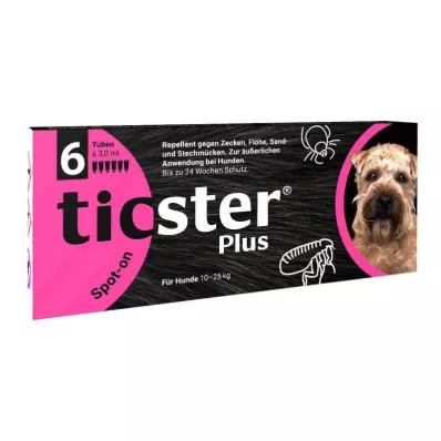 TICSTER Plus Spot-on-liuos koiralle 10-25 kg, 6X3 ml TICSTER Plus Spot-on-liuos koiralle 10-25 kg, 6X3 ml