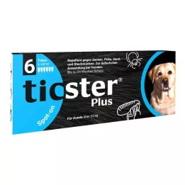 TICSTER Plus Spot-on-liuos yli 25 kg painavalle koiralle, 6X4.8ml