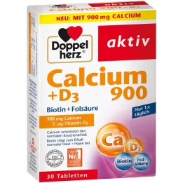 DOPPELHERZ Kalsium 900+D3 tabletit, 30 kpl