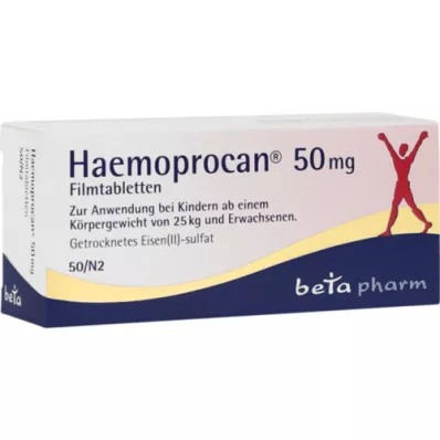 HAEMOPROCAN 50 mg kalvopäällysteiset tabletit, 50 kpl