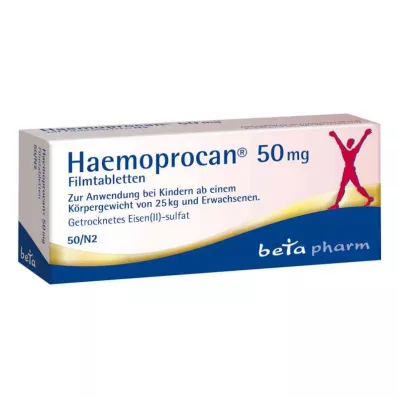 HAEMOPROCAN 50 mg kalvopäällysteiset tabletit, 50 kpl HAEMOPROCAN 50 mg kalvopäällysteiset tabletit, 50 kpl