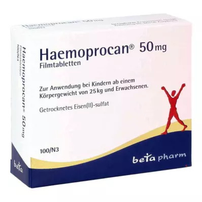 Haemoprocan 50 mg kalvopäällysteiset tabletit (100 kpl) Haemoprocan 50 mg kalvopäällysteiset tabletit (100 kpl)