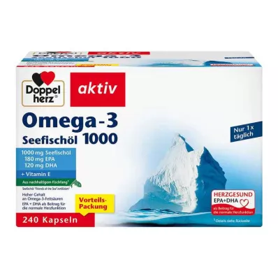 Doppelherz Omega-3 merikalaöljy 1000 kapselia, 240 kpl Doppelherz Omega-3 merikalaöljy 1000 kapselia, 240 kpl