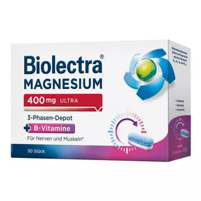 BIOLECTRA Magnesium 400 mg ultra 3-vaihe depot, 30 kpl BIOLECTRA Magnesium 400 mg ultra 3-vaihe depot, 30 kpl