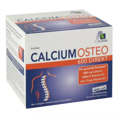 CALCIUM OSTEO 600 suoraa annostelupuikkoa, 120 kpl