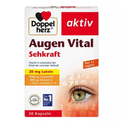 DOPPELHERZ Augen Vital Sehkraft aktiv kapselit, 30 kapselia