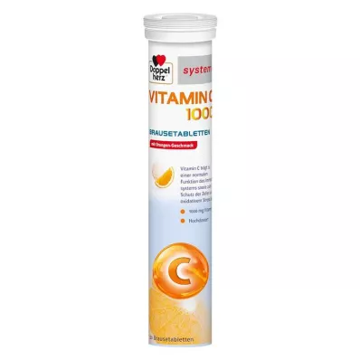 DOPPELHERZ C-vitamiini 1000 systeemin poreetabletit, 40 kpl