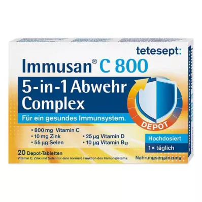 Tetesept Immusan C 800 5in1 Defense Complex tabletit, 20 kpl Tetesept Immusan C 800 5in1 Defense Complex tabletit, 20 kpl