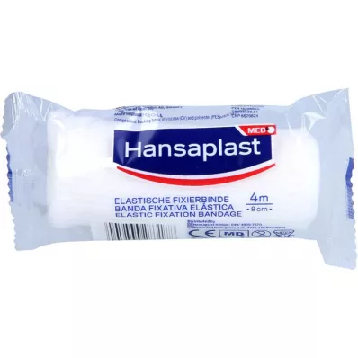 HANSAPLAST elastinen kiinnitysnauha, krepattu 8 cm x 4 m, 1 kpl