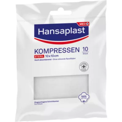 HANSAPLAST Steriilit kompressit 10x10 cm, 5X2 kpl