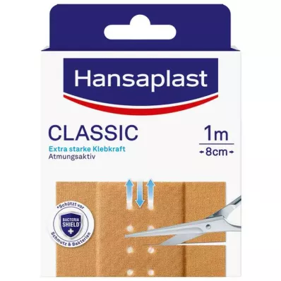 HANSAPLAST Klassinen kipsi 8cm x1 m, 1 kpl