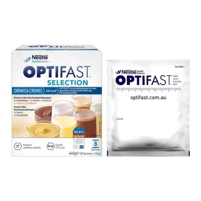 OPTIFAST Valikoima juomia & Voiteet Jauhe, 8X55 g OPTIFAST Valikoima juomia & Voiteet Jauhe, 8X55 g
