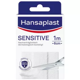 HANSAPLAST Herkkä laastari hypoallergeeninen 6 cmx1 m, 1 kpl