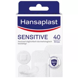 HANSAPLAST Sensitive Plaster Hypoallergenic Strips, 40 kpl