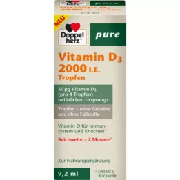 DOPPELHERZ D3-vitamiini 2000 I.U. puhtaita tippoja, 9,2 ml