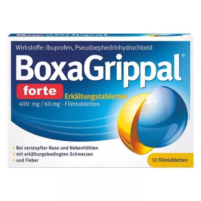 BOXAGRIPPAL forte Cold Tab. 400 mg/60 mg FTA, 12 kpl