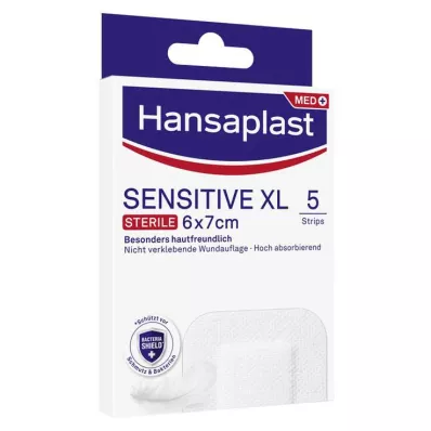 HANSAPLAST Herkkä haavasidos steriili 6x7 cm, 5 kpl