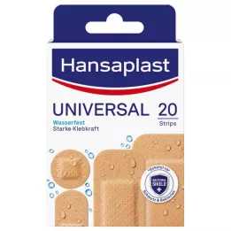 HANSAPLAST Yleiskäyttöiset laastikaistaleet, vedenpitävät, 20 kpl