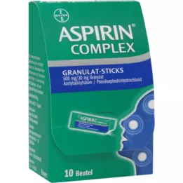 ASPIRIN Complex Granules Sticks 500 mg/30 mg Gran, 10 kpl