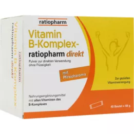 VITAMIN B-KOMPLEX-ratiopharm direct jauhe, 40 kpl