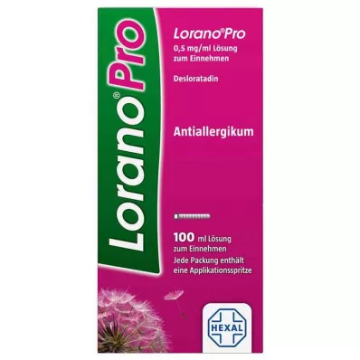 LORANOPRO 0,5 mg/ml oraaliliuos, 100 ml LORANOPRO 0,5 mg/ml oraaliliuos, 100 ml