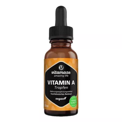 A-vitamiini 500 µg suuriannoksiset vegaanitipat, 50 ml