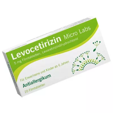 Levocetirizine Micro Labs 5 mg kalvopäällysteiset tabletit, 20 kpl