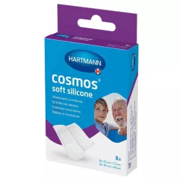COSMOS pehmeät silikonilaastariliuskat 2 kokoa, 8 kpl