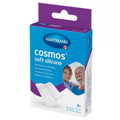 cosmos® pehmeät silikonilaastarit 2 kokoa, 8 kpl