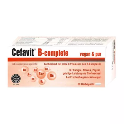CEFAVIT B-complete kovat kapselit, 60 kpl CEFAVIT B-complete kovat kapselit, 60 kpl